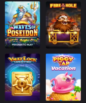 A mobile-friendly view showcasing a variety of top casino games